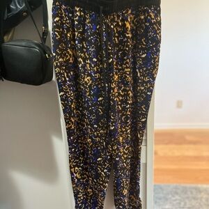 Michael Stars Black and Blue Patterned Joggers